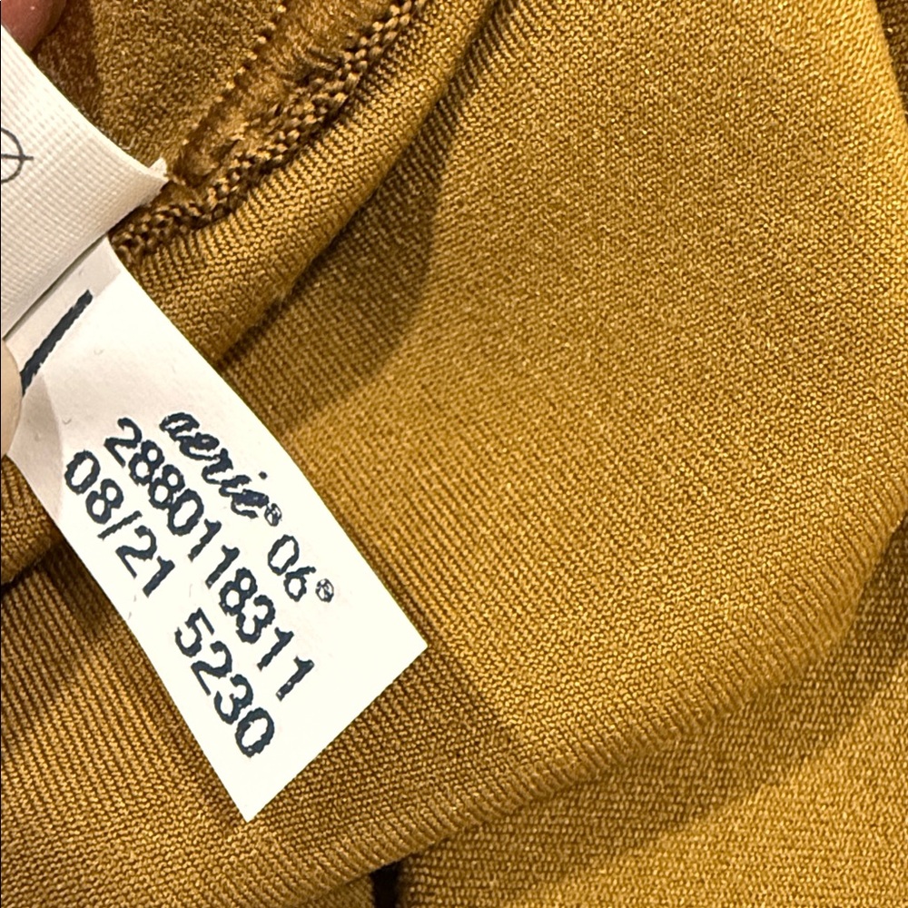 Offline by Aerie Real Me High Rise Flare Mustard Tan Athleisure Leggings Sz XXL - Picture 11 of 15